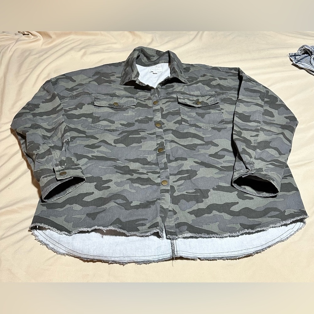 Mud Pie Olive and Gray Jacket